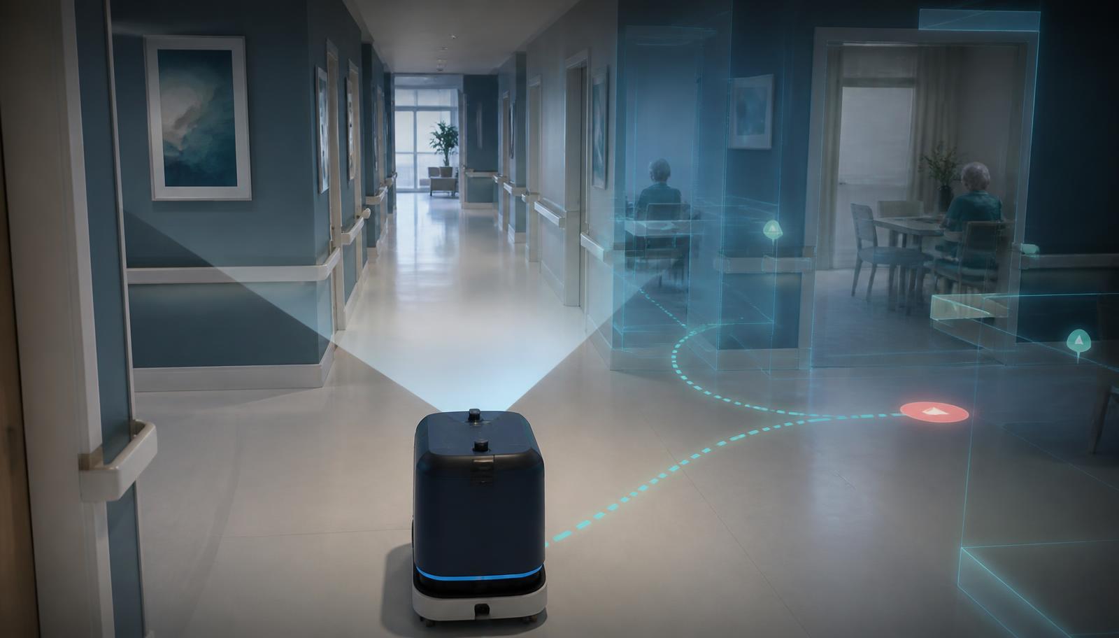 A service robot’s limited view is completed by environment-level spatial context